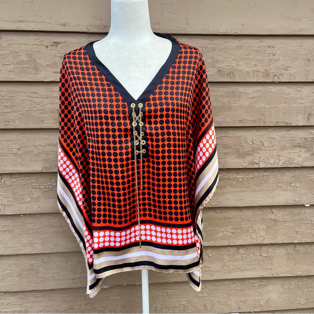Michael Kors kimono top with gold chain tie!